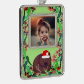 Kerstvrouw Verzilverd Omlijst Ornament (Rechts)