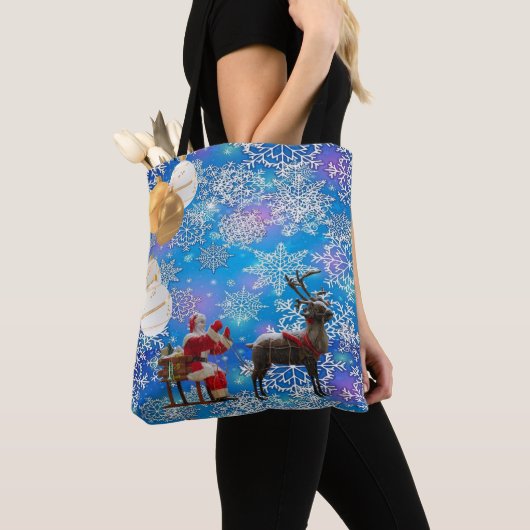 Kerstvrouwen Canvas tassen, Kerstman Tote Bag (Dichtbij)
