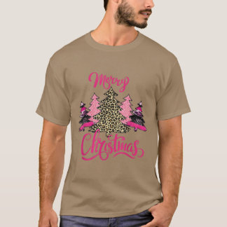 kerstvrouwen Meisroze kerstboom kerstmis T-shirt