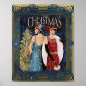  kerstvrouwen met Art Deco Poster (Voorkant)