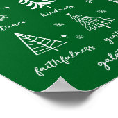 Kerstvruchten De Geest Galaten Bijbelvers Poster (Hoek)