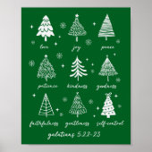 Kerstvruchten De Geest Galaten Bijbelvers Poster (Voorkant)