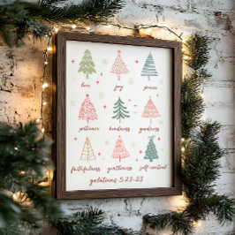 Kerstvruchten De Geest Galaten Bijbelvers Poster