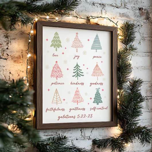 Kerstvruchten De Geest Galaten Bijbelvers Poster