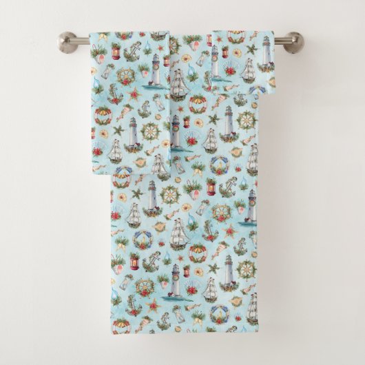 Kerstvuurtoren aan de kust bad handdoek (Insitu)