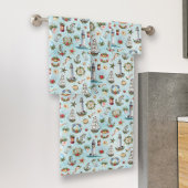 Kerstvuurtoren aan de kust bad handdoek