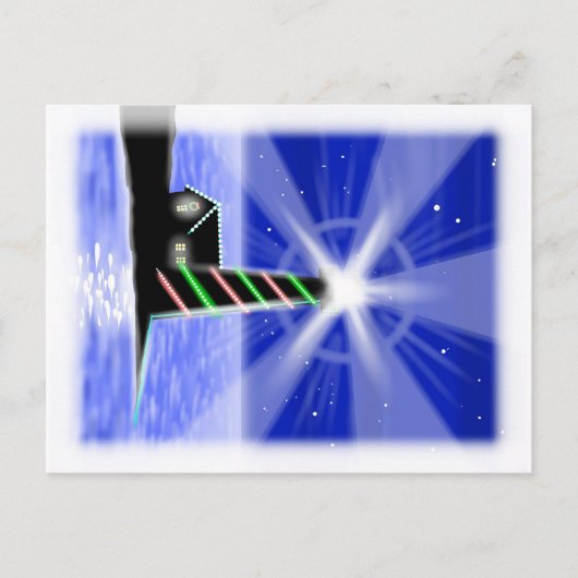 Kerstvuurtoren ansichtkaart feestdagenkaart (Voorkant)