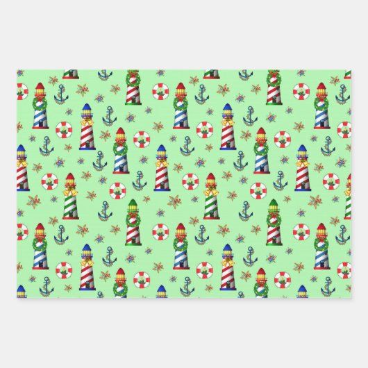 Kerstvuurtoren Inpakpapier Vel (Voorkant 2)