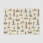 Kerstvuurtoren Nautical Beach Sand Tissuepapier (Voorkant)