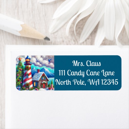 Kerstvuurtoren Nautische Kustberg Etiket (Insitu)