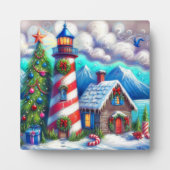 Kerstvuurtoren Nautische Kustberg Fotoplaat (Voorkant)