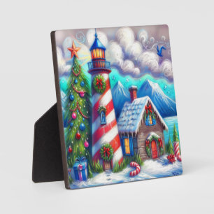 Kerstvuurtoren Nautische Kustberg Fotoplaat