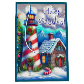 Kerstvuurtoren Nautische Kustberg Medium Cadeauzakje (Voorkant)