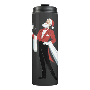 Kerstwacht serveerster Santa Xmas Thermosbeker