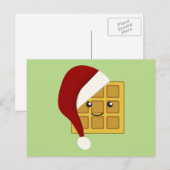 kerstwafel feestdagenkaart (Voorkant / Achterkant)