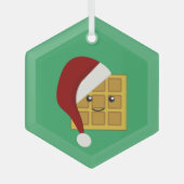 kerstwafel glas ornament (Voorkant)