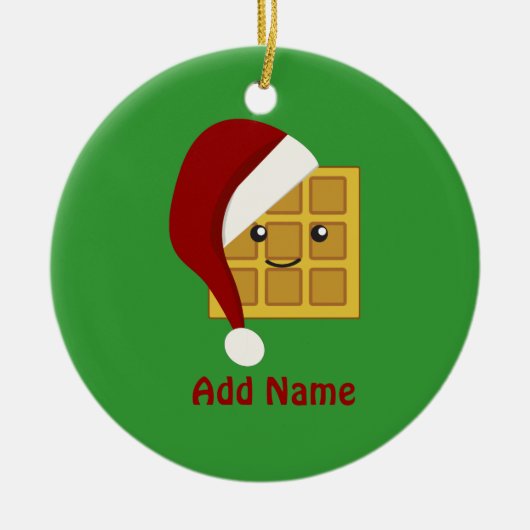 kerstwafel keramisch ornament (Voorkant)