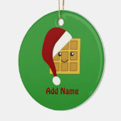 kerstwafel keramisch ornament (Links)