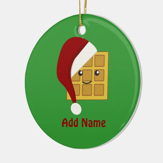 kerstwafel keramisch ornament (Links)