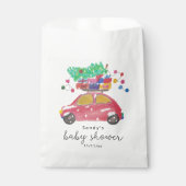 Kerstwagen - baby shower bedankzakje (Voorkant)