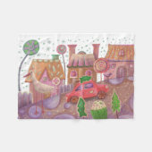 kerstwagen fleece deken (Voorkant (Horizontaal))