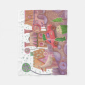 kerstwagen fleece deken (Voorkant)