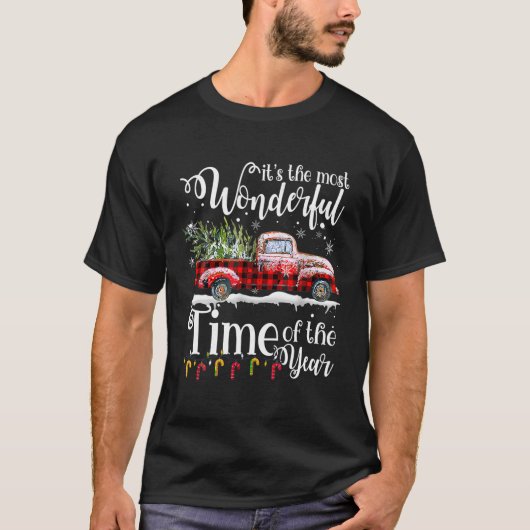 Kerstwagen Het is de mooiste tijd van de dag T-shirt (Voorkant)