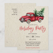 Kerstwagen Kerstfeest Kaart (Voorkant / Achterkant)