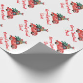 kerstwagen met boominsteekfolie cadeaupapier (Hoek)