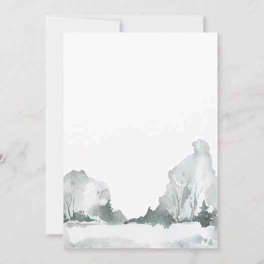 Kerstwagen op winterverjaardag kaart (Achterkant)