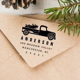 Kerstwagen retouradres  zelfinktende stempel