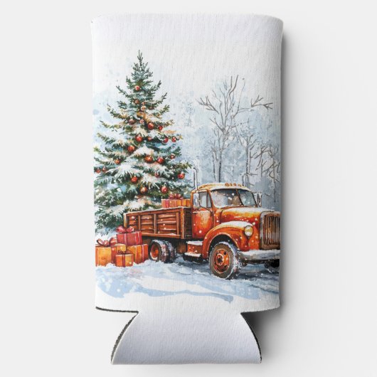 kerstwagen seltzer blikjeskoeler (Achterkant)