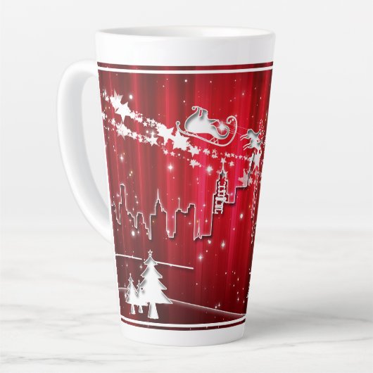 Kerstwagens Latte Mok (Linkerhoek)