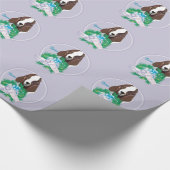 kerstwand met lavender Boer Goat Cadeaupapier (Hoek)