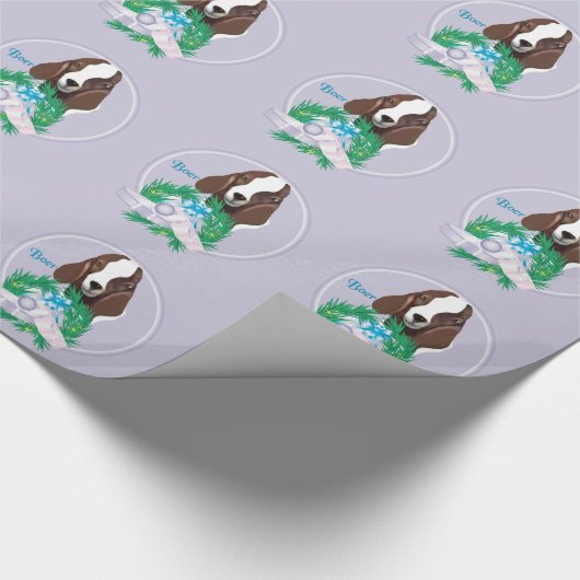 kerstwand met lavender Boer Goat Cadeaupapier (Hoek)