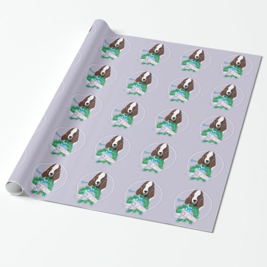kerstwand met lavender Boer Goat Cadeaupapier (Uitgerold)