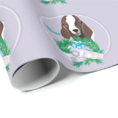 kerstwand met lavender Boer Goat Cadeaupapier (Rol Hoek)