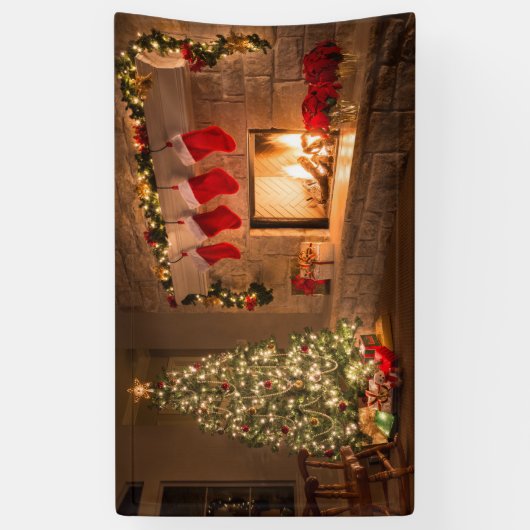 kerstwandbanner spandoek (Verticaal)