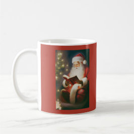 Kerstwandkunst Oude Santa Leest Koffiemok