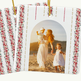 Kerstwandtapijt Bloemen Vakantiefoto Keramisch Ornament