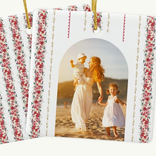 Kerstwandtapijt Bloemen Vakantiefoto Keramisch Ornament