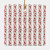 Kerstwandtapijt Bloemen Vakantiefoto Keramisch Ornament (Achterkant)