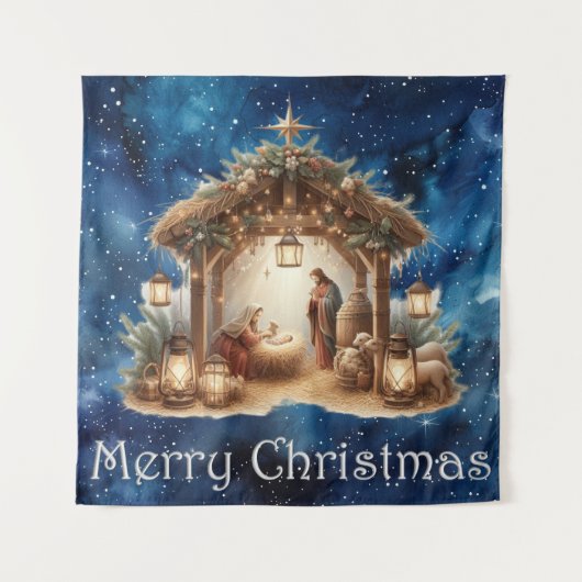 kerstwandtapijt wandkleed (Voorkant)