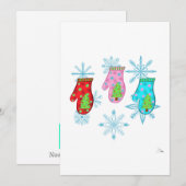 Kerstwanten_white Platte Vakantie Kaart (Voorkant / Achterkant)