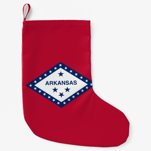 Kerstwapenschilden met vlag van Arkansas, Verenigd Kleine Kerstsok (Voorkant)