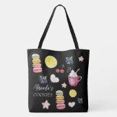 Kerstwarme cacao en goede wensen Canvas tas (Achterkant)