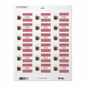 Kerstwarme cacaoadressenadres voor postmerken etiket (Full Sheet)