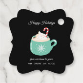 Kerstwarme chocolade bedankjes labels (Achterkant)