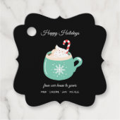 Kerstwarme chocolade bedankjes labels (Voorkant)