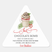 Kerstwarme chocolade-bomschotel sticker (Voorkant)